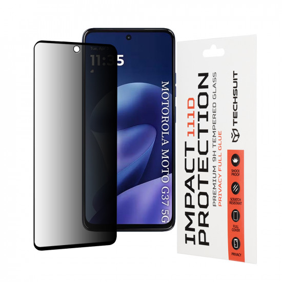 Techsuit 111D Privacy Full Glue Motorola Moto G37 / G37 Power / G47 Black Techsuit 111D Privacy Full Glue Motorola Moto G37 / G37 Power / G47 Black