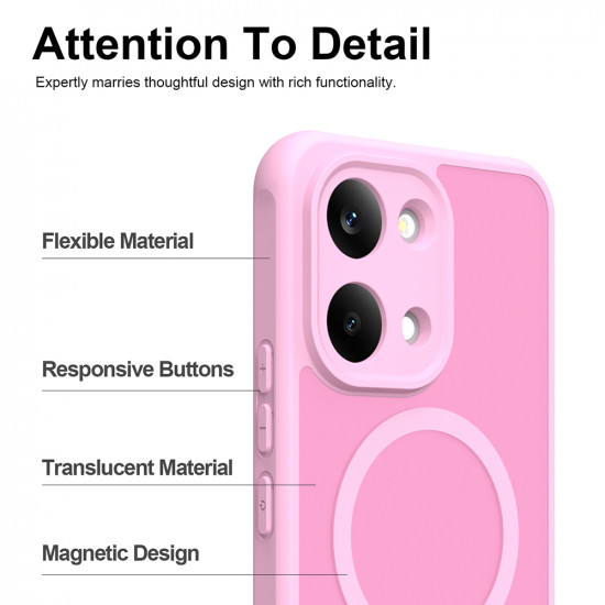 Techsuit HaloFrost II MagSafe Xiaomi Poco X8 Pro Max Pink Techsuit HaloFrost II MagSafe Xiaomi Poco X8 Pro Max Pink