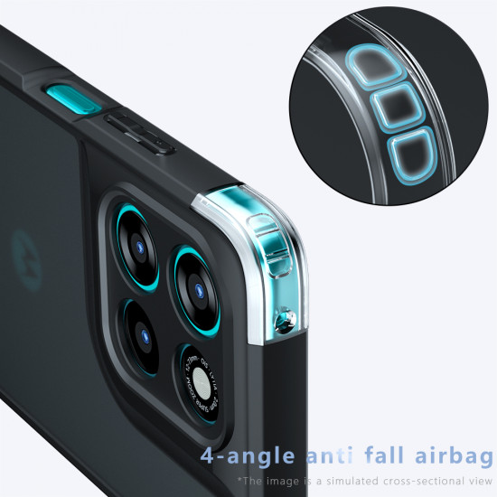 Techsuit PureFrost MagSafe Motorola Moto G77 / G67 Frosted Black Techsuit PureFrost MagSafe Motorola Moto G77 / G67 Frosted Black