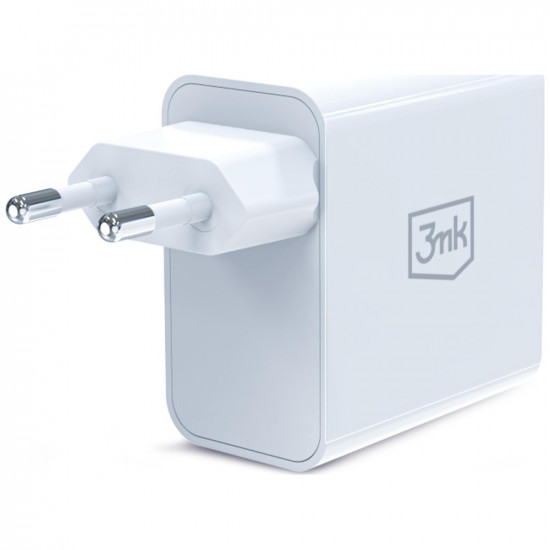3MK FlowPower Wall Charger USB-A + USB-C 45W PD 3.0 QC4+ white