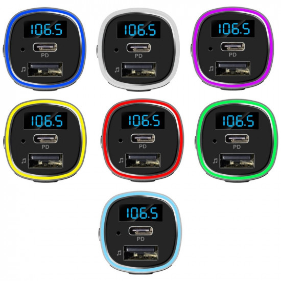 Car Charger 4smarts Media&amp;Assist 2 FM Bluetooth with Multimedia Input and Hands-Free Function silve