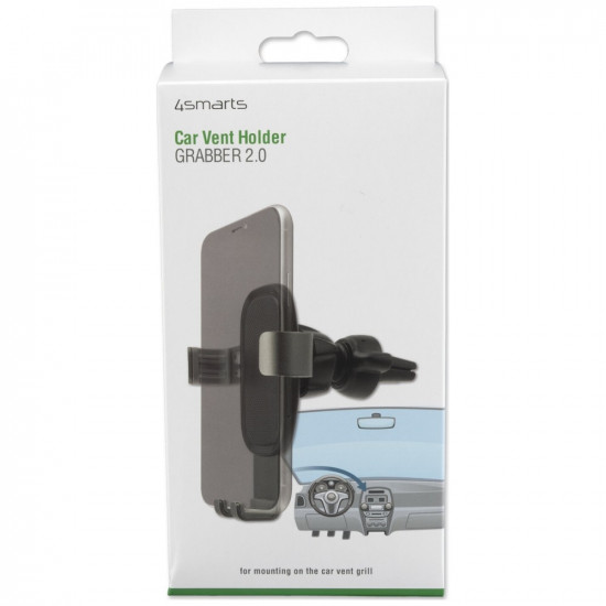Car Ventilation Grille Holder 4smarts Grabber 2.0 black gray Car Ventilation Grille Holder 4smarts Grabber 2.0 black gray