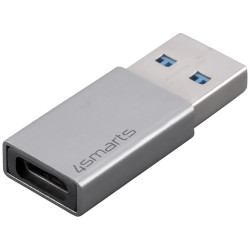 4smarts Passive USB-A 3.0 to USB-C 2 pcs adapter. silver
