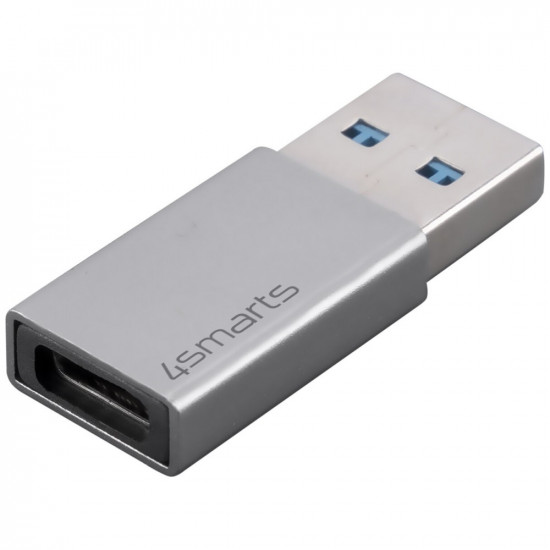 4smarts Passive USB-A 3.0 to USB-C 2 pcs adapter. silver 4smarts Passive USB-A 3.0 to USB-C 2 pcs adapter. silver
