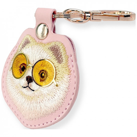 Case locatorr Nimmy Glasses Cool and Cute Dog pink