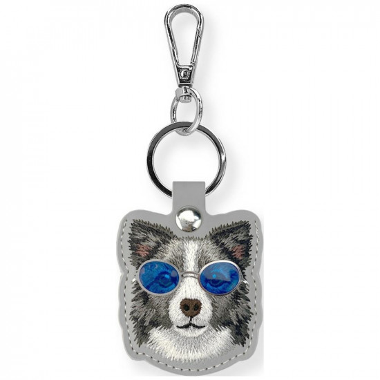 Case locatorr Nimmy Glasses Cool and Cute Dog gray