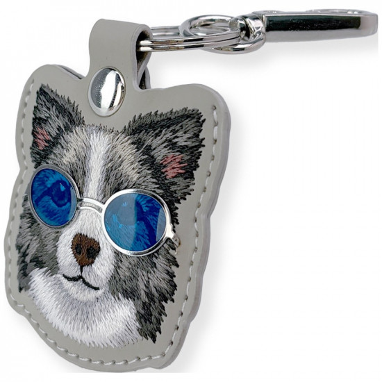 Case locatorr Nimmy Glasses Cool and Cute Dog gray