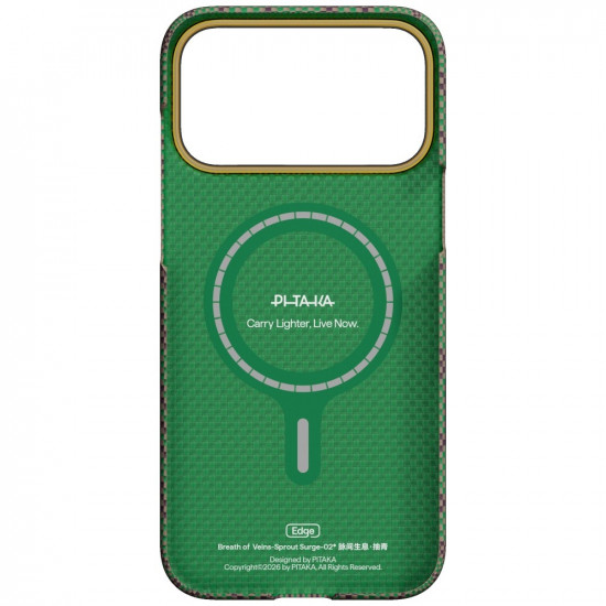 Case PITAKA Edge Case Breath of Veins for iPhone 17 Pro sprout surge