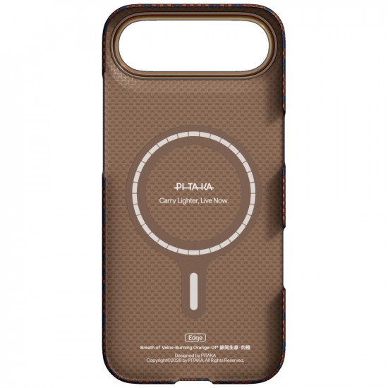 Case PITAKA Edge Case Breath of Veins for iPhone Air burning orange