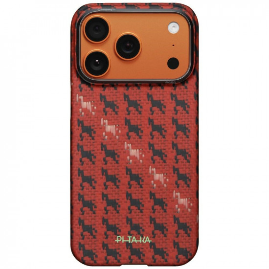 Case PITAKA Edge Case Happiness Rides In for iPhone 17 Pro cinnabar steed