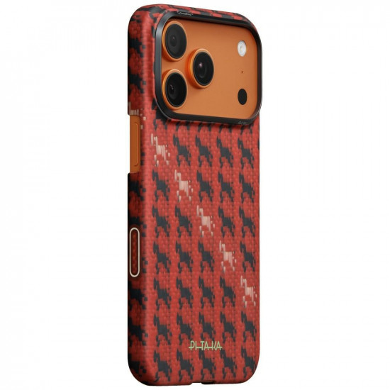 Case PITAKA Edge Case Happiness Rides In for iPhone 17 Pro cinnabar steed Case PITAKA Edge Case Happiness Rides In for iPhone 17 Pro cinnabar steed