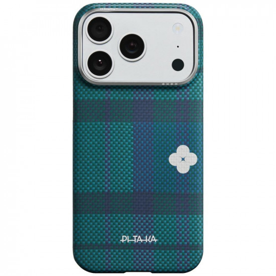 Case PITAKA Flora in Grid Edge for iPhone 17 Pro forest dawn