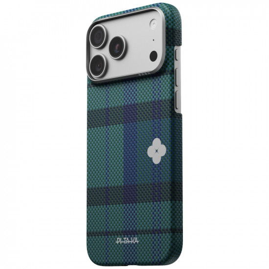 Case PITAKA Flora in Grid Edge for iPhone 17 Pro forest dawn