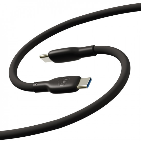 Motorola Silicone USB-C to USB-C Cable 2 m 5 A black Motorola Silicone USB-C to USB-C Cable 2 m 5 A black