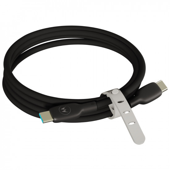 Motorola Silicone USB-C to USB-C Cable 2 m 5 A black Motorola Silicone USB-C to USB-C Cable 2 m 5 A black