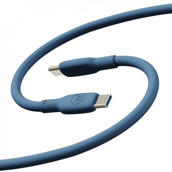 Motorola Silicone USB-C to USB-C Cable 2 m 5 A blue Motorola Silicone USB-C to USB-C Cable 2 m 5 A blue