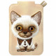 Magnetic phone wallet stand Nimmy New Big-Eye Cute Pets 2.0 Cat brown