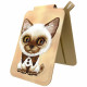 Magnetic phone wallet stand Nimmy New Big-Eye Cute Pets 2.0 Cat brown