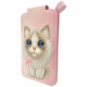 Magnetic phone wallet stand Nimmy New Big-Eye Cute Pets 2.0 Cat pink