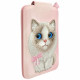 Magnetic phone wallet stand Nimmy New Big-Eye Cute Pets 2.0 Cat pink