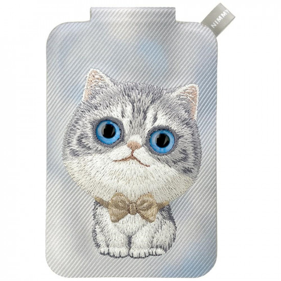 Magnetic phone wallet stand Nimmy New Big-Eye Cute Pets 2.0 Cat gray Magnetic phone wallet stand Nimmy New Big-Eye Cute Pets 2.0 Cat gray
