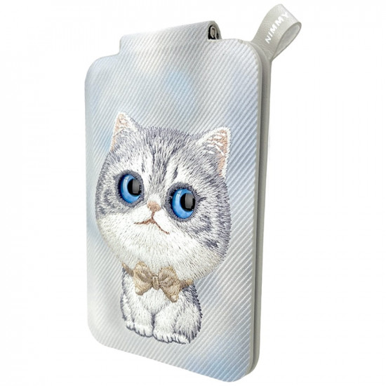 Magnetic phone wallet stand Nimmy New Big-Eye Cute Pets 2.0 Cat gray Magnetic phone wallet stand Nimmy New Big-Eye Cute Pets 2.0 Cat gray