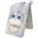 Magnetic phone wallet stand Nimmy New Big-Eye Cute Pets 2.0 Cat gray Magnetic phone wallet stand Nimmy New Big-Eye Cute Pets 2.0 Cat gray