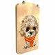Magnetic phone wallet stand Nimmy New Big-Eye Cute Pets 2.0 Dog brown