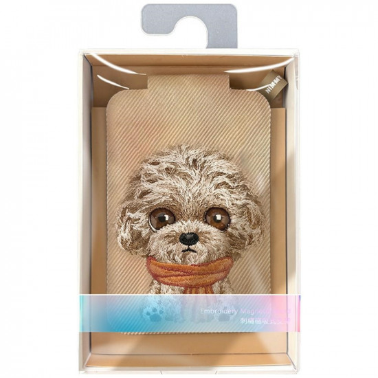 Magnetic phone wallet stand Nimmy New Big-Eye Cute Pets 2.0 Dog brown