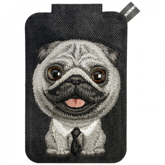 Magnetic phone wallet stand Nimmy New Big-Eye Cute Pets 2.0 Dog black Magnetic phone wallet stand Nimmy New Big-Eye Cute Pets 2.0 Dog black