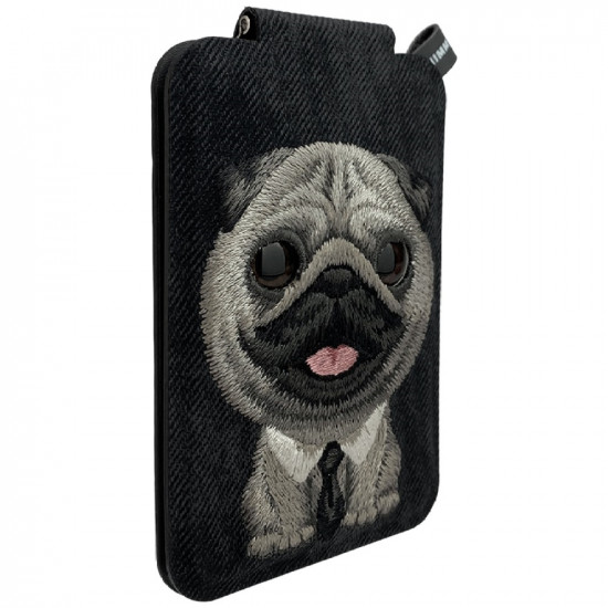 Magnetic phone wallet stand Nimmy New Big-Eye Cute Pets 2.0 Dog black Magnetic phone wallet stand Nimmy New Big-Eye Cute Pets 2.0 Dog black