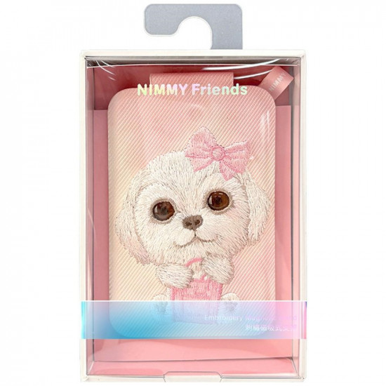 Magnetic phone wallet stand Nimmy New Big-Eye Cute Pets 2.0 Dog pink Magnetic phone wallet stand Nimmy New Big-Eye Cute Pets 2.0 Dog pink