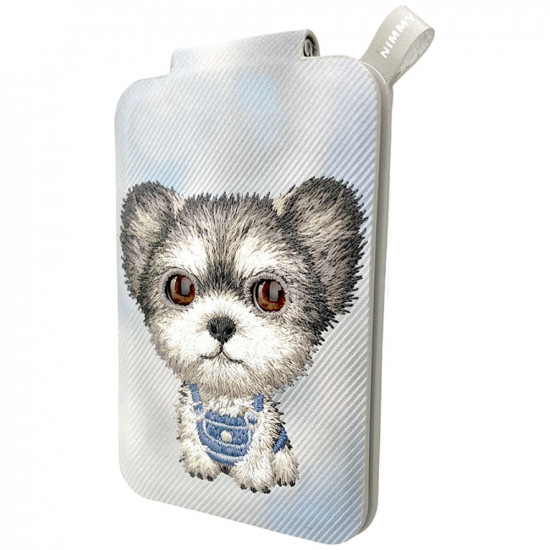 Magnetic phone wallet stand Nimmy New Big-Eye Cute Pets 2.0 Dog gray