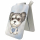 Magnetic phone wallet stand Nimmy New Big-Eye Cute Pets 2.0 Dog gray