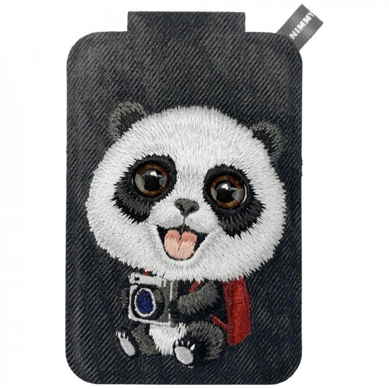 Magnetic phone wallet stand Nimmy New Big-Eye Cute Pets 2.0 Panda black Magnetic phone wallet stand Nimmy New Big-Eye Cute Pets 2.0 Panda black