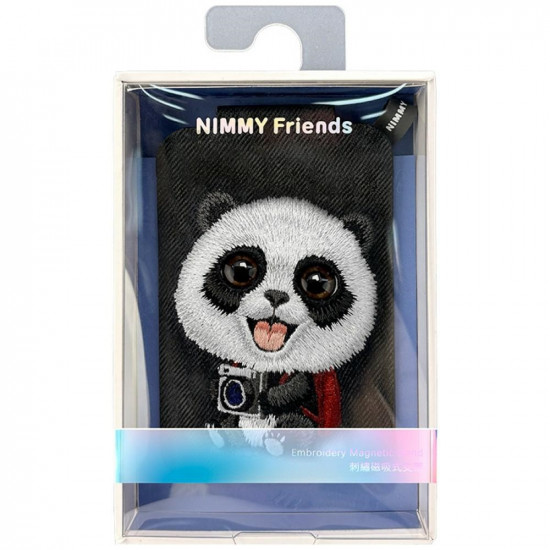 Magnetic phone wallet stand Nimmy New Big-Eye Cute Pets 2.0 Panda black Magnetic phone wallet stand Nimmy New Big-Eye Cute Pets 2.0 Panda black