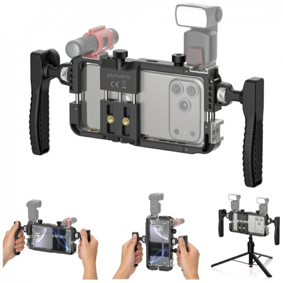 Universal video set for smartphone 4smarts with wireless remote black Universal video set for smartphone 4smarts with wireless remote black