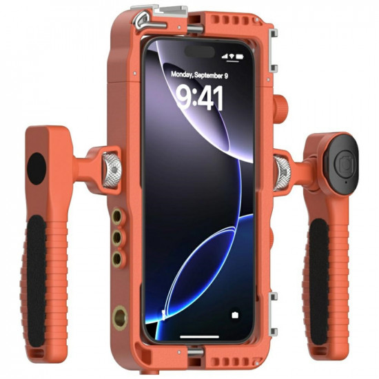 Universal video set for smartphone 4smarts with wireless remote orange Universal video set for smartphone 4smarts with wireless remote orange