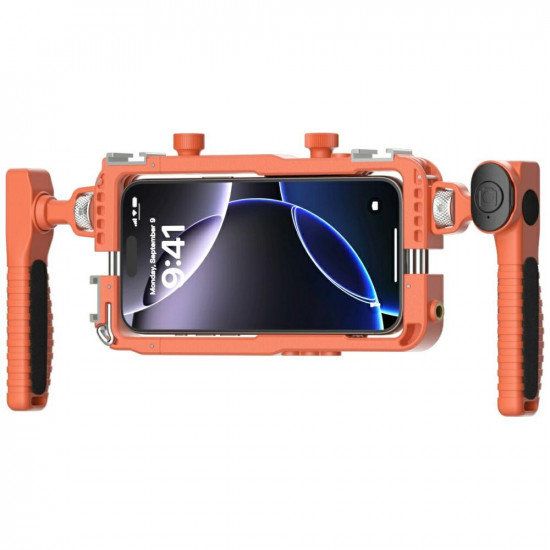Universal video set for smartphone 4smarts with wireless remote orange Universal video set for smartphone 4smarts with wireless remote orange