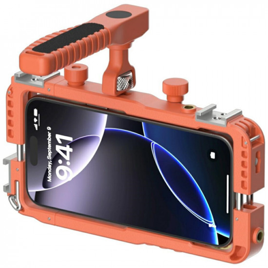 Universal video set for smartphone 4smarts with wireless remote orange Universal video set for smartphone 4smarts with wireless remote orange