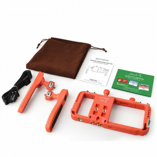 Universal video set for smartphone 4smarts with wireless remote orange Universal video set for smartphone 4smarts with wireless remote orange