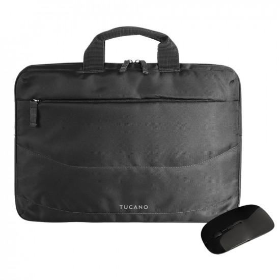 Tucano Borsa Idea set: 13.3"/14" laptop bag + mouse black