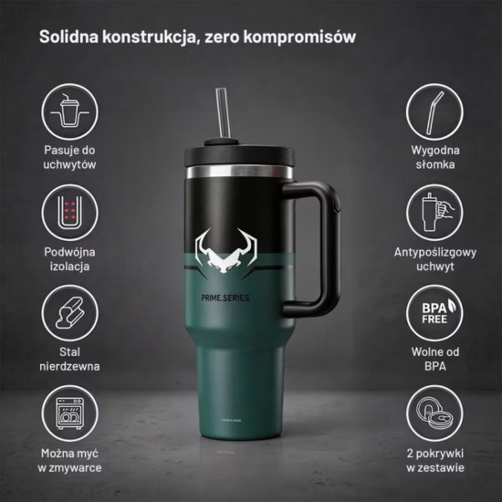 Diablo Gothic Insulated Mug with Handle green Diablo Gothic Insulated Mug with Handle green