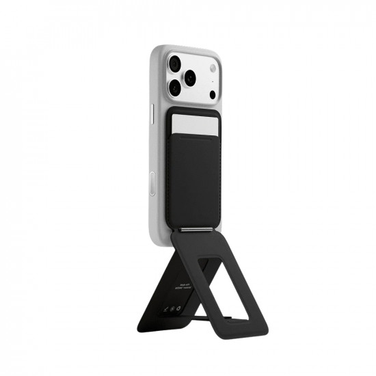 Moft Movas Snap Tripod MagSafe Magnetic Wallet and Phone Stand in misty black Moft Movas Snap Tripod MagSafe Magnetic Wallet and Phone Stand in misty black