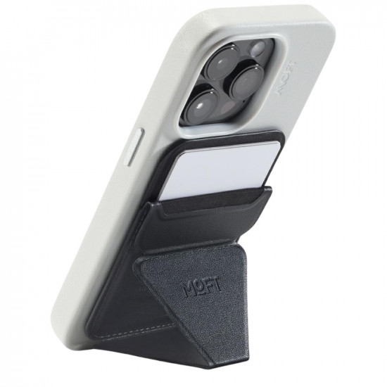 Moft Movas Snap-On MagSafe Magnetic Wallet and Phone Stand black