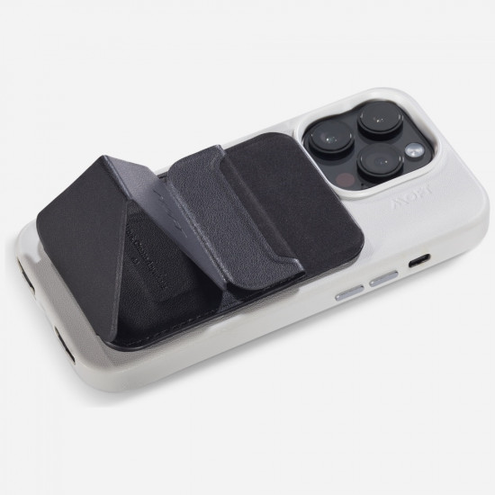 Moft Movas Snap-On MagSafe Magnetic Wallet and Phone Stand black