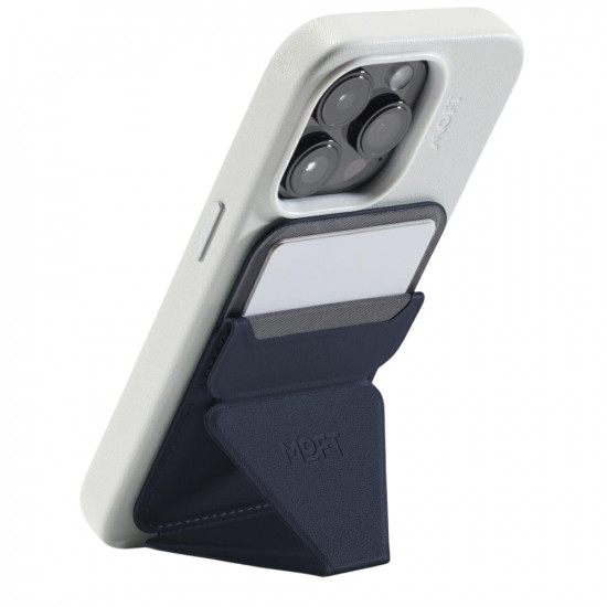 Moft Movas Snap-On MagSafe Magnetic Wallet and Phone Stand navy blue