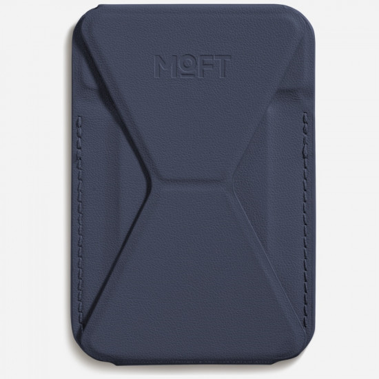 Moft Movas Snap-On MagSafe Magnetic Wallet and Phone Stand navy blue
