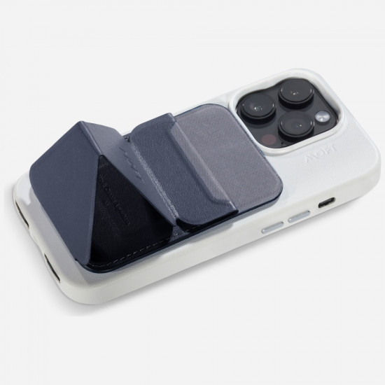 Moft Movas Snap-On MagSafe Magnetic Wallet and Phone Stand navy blue