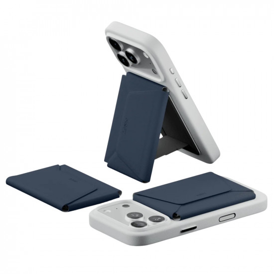 Moft Agile Travel MagSafe Magnetic Wallet for Tripod in navy blue